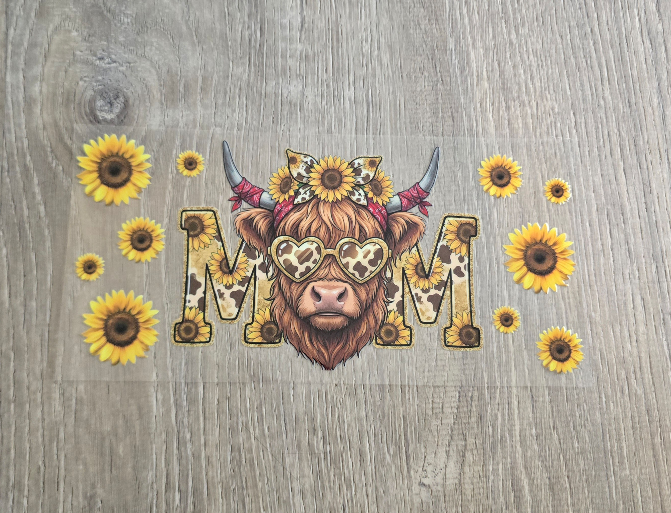 Sunflower Highland Mom UVDT Cup Wrap