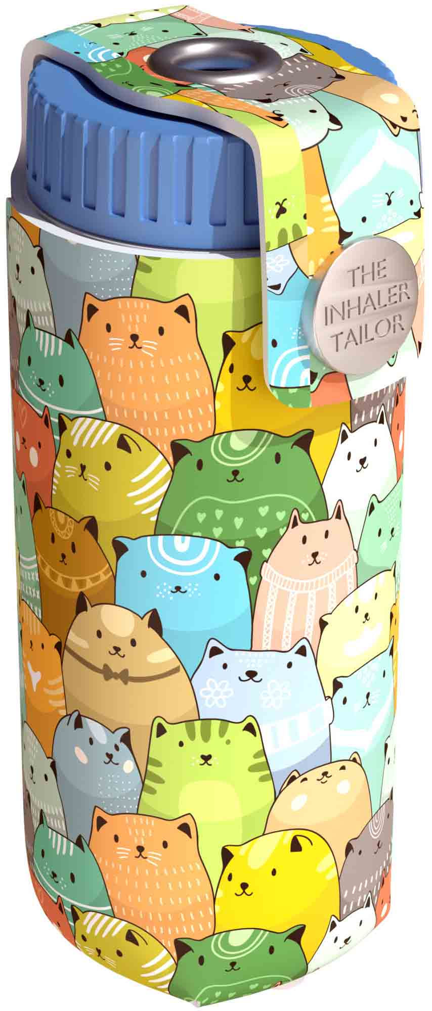 The Inhaler Tailor Perky Felines Turbohaler Inhaler Case for asthma, COPD, asthma inhaler, Symbicort, wheezy