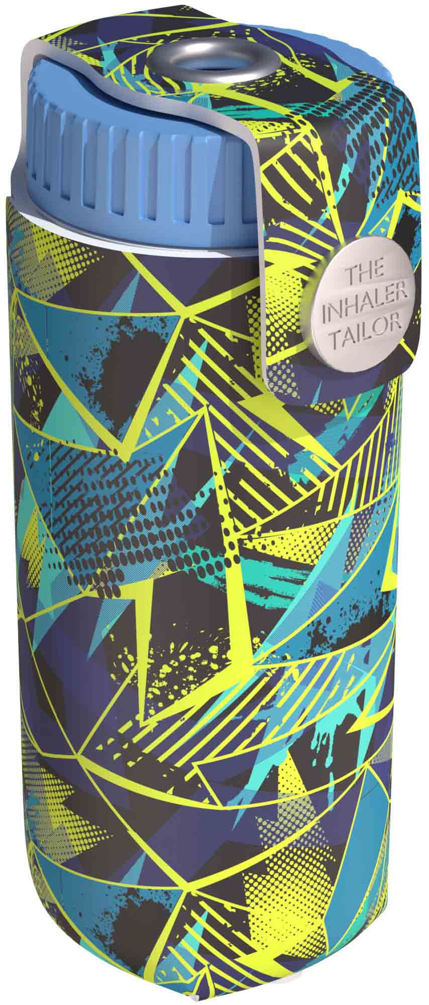 The Inhaler Tailor Neon Geometric Turbohaler Inhaler Case for asthma, COPD, asthma inhaler, Symbicort, wheezy