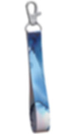 The Inhaler Tailor Watercolour Splash Carrying Strap for asthma, COPD, salbutamol, asthma inhaler, Ventolin, wheezy, blue