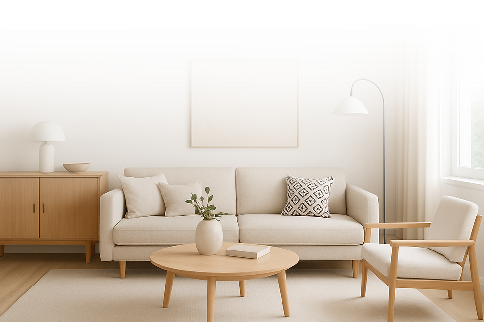 Clean modern living room