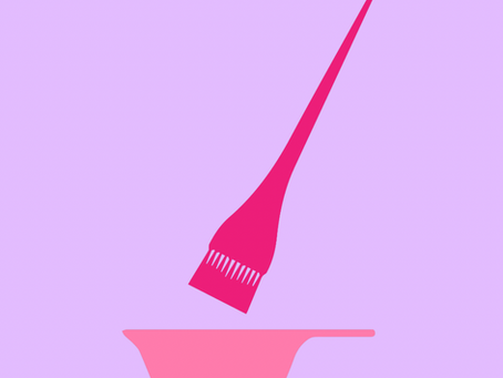 hair coloring bowl and brush