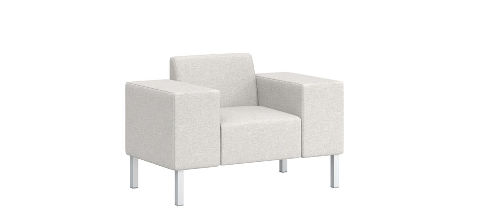 Thk + Thn Square 1-Seat Sofa – junior size with two thick arms