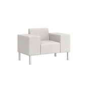 Thk + Thn Square 1-Seat Sofa – standard size with two thick arms.