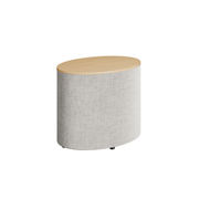 Tay Oval 15" × 22" × 18"H – tall small oval laminate ottoman table.