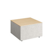 Tay Square 25" × 25" × 14"H – low-profile larger square ottoman table with laminate top.