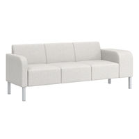 Thk + Thn Square Waterfall 3-Seat Sofa – standard size with thick left arm.