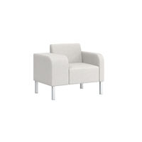 Thk + Thn Square Waterfall 1-Seat Sofa – standard size with thick right arm.