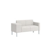Thk + Thn Square 2-Seat Sofa – junior size with thick right arm.