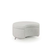Flo Crescent Bench Upholstered – curved upholstered crescent bench with modern design.