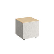 Tay Square 18" × 18" × 16"H – mid-height square ottoman table with laminate surface.