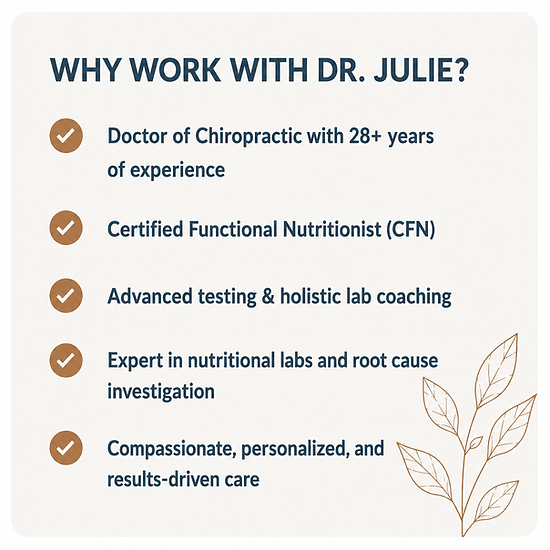 Dr. Julie discussing reasons why people choose to work with her