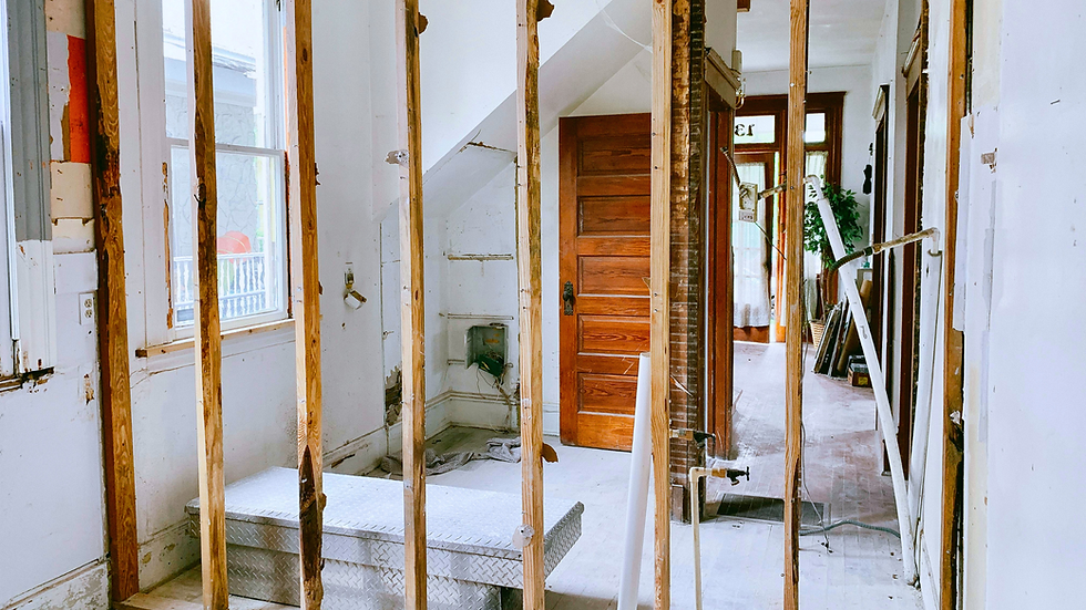 Home being repaired and remodeled by a general contractor