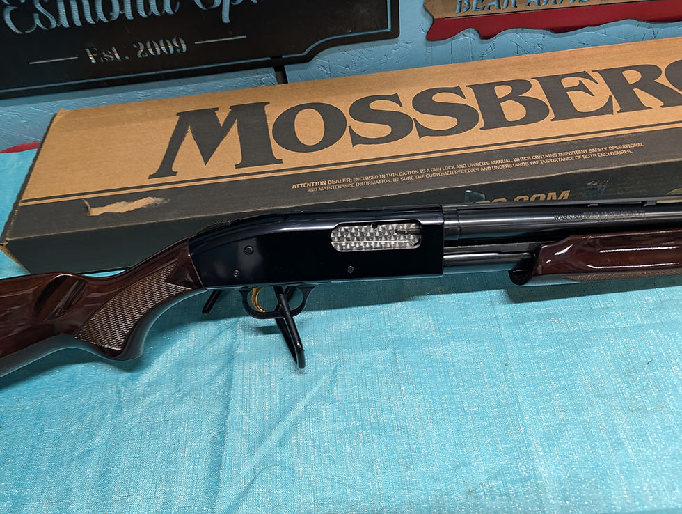 Thumbnail: Mossberg 500 high gloss walnut stock 12 ga unfired in box