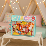 Bag with snacks inside
