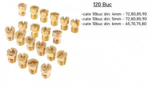 Miniatură: Set 120 duze carburatoare moto