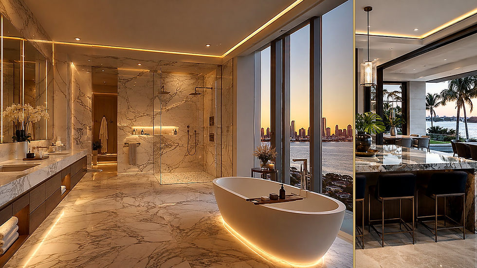 Palmetto Bay Residential Interior Design Services | Tropical Estate Interiors for Large Family Homes — custom high-end residential interior design, luxury materials and architectural detailing
