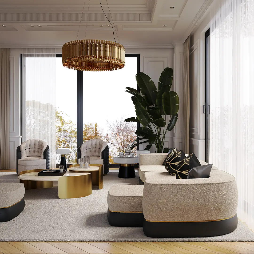 Light Cream Gold Brown Color Palette Tone Interior Design Services ELD Firm - (305) 680-3283 - www.endlesslifedesign