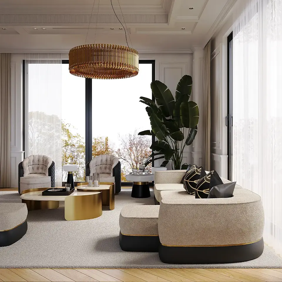 Light Cream Gold Brown Color Palette Tone Interior Design Services ELD Firm - (305) 680-3283 - www.endlesslifedesign