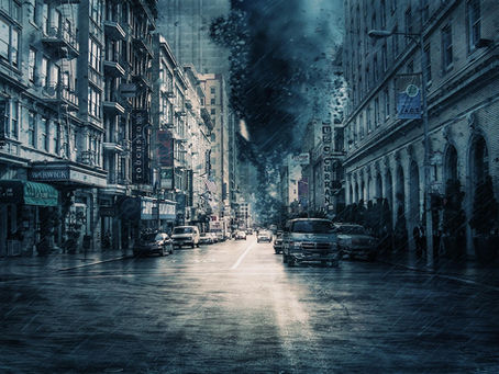 City storm thunderstorm weather drama