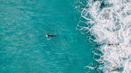 Coastal blue beach aerial view ocean
