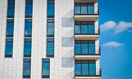 Residential building facade balcony architecture
