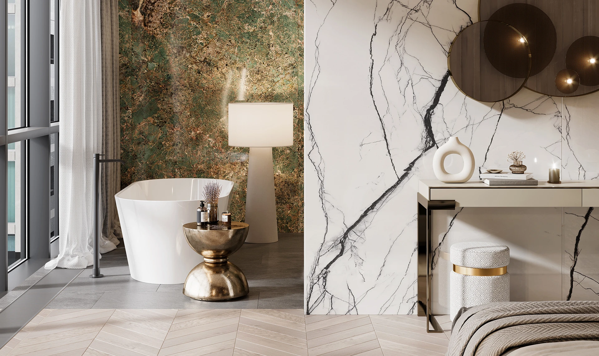 Ultra Modern Marble Master Bathroom 3D Interior Design Services in Miami , Florida | (305) 680-3283