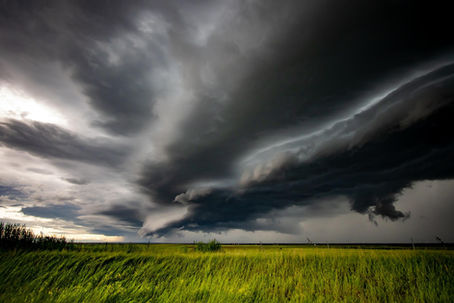 Dark storm clouds and dramatic weather