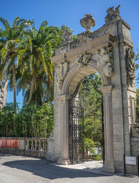 Vizcaya Miami historic palace entrance