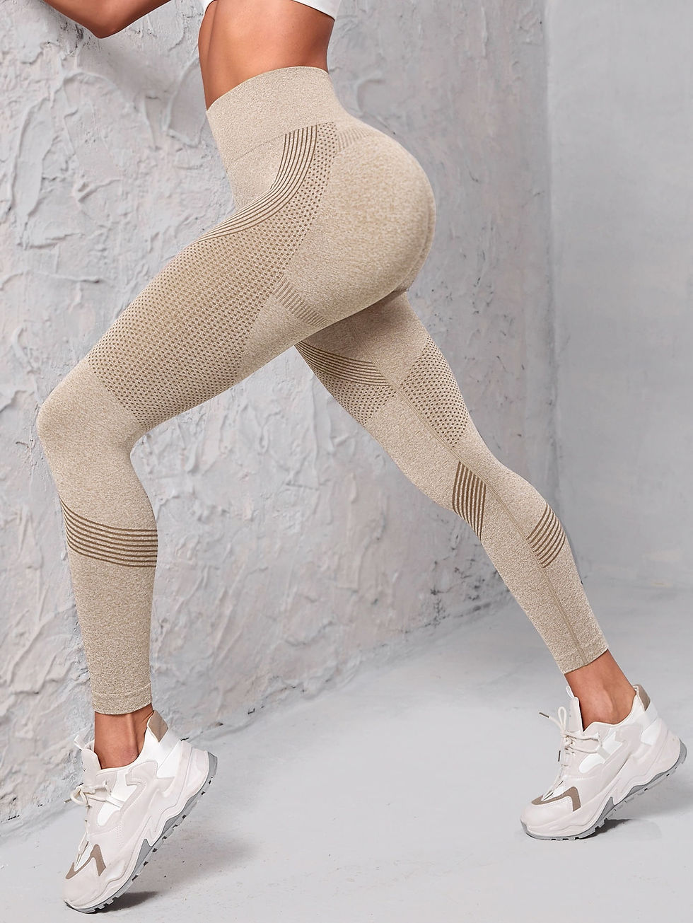 Thumbnail: Sexy Hot Women Gym Sport Yoga Slim Striped High Waist Leggings