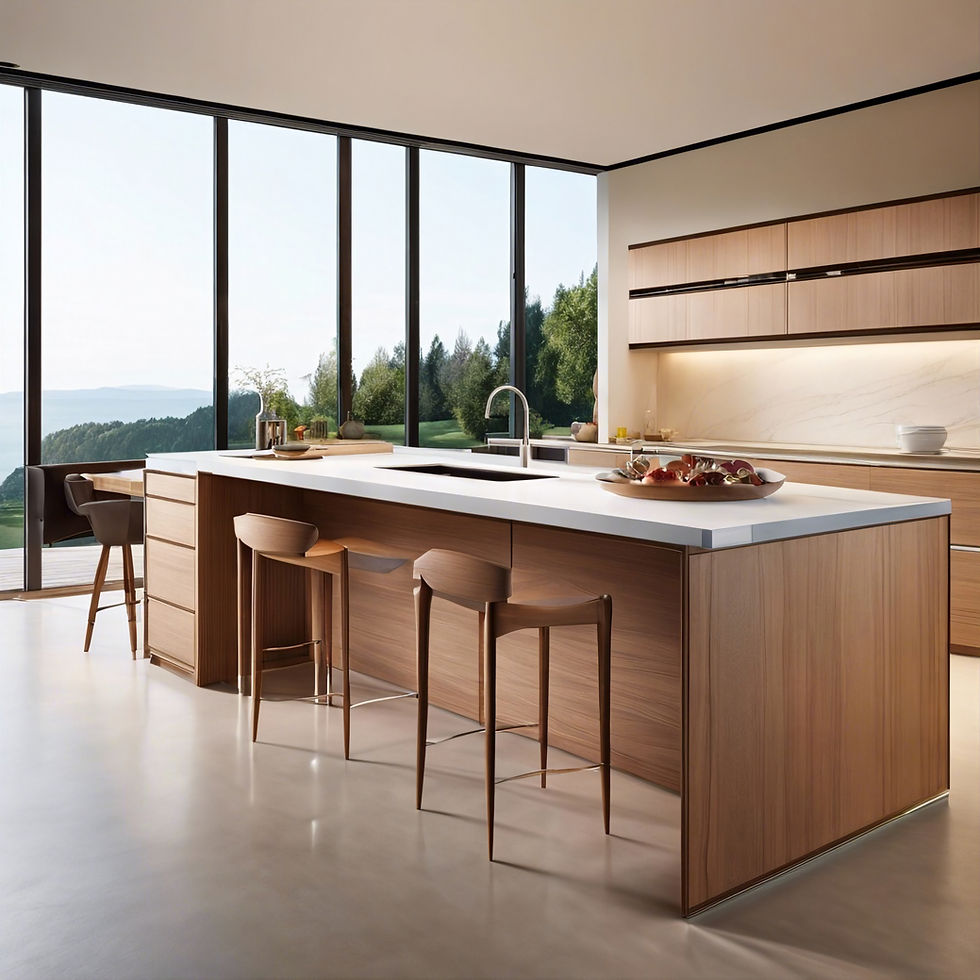 Luxury Modern Expensive High End Clean Light High Resolution Kitchen  Image