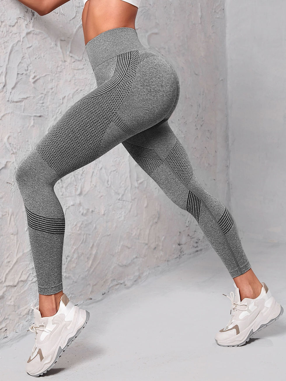 Thumbnail: Sexy Hot Women Gym Sport Yoga Slim Striped High Waist Leggings