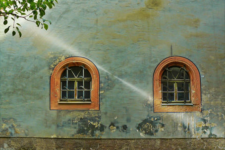 House facade architecture window detail