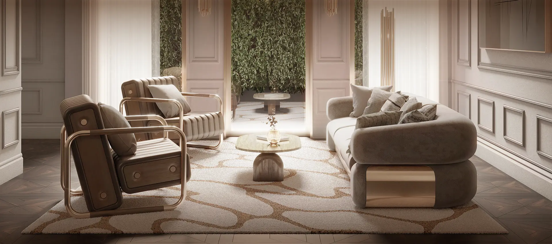 White Tan Brown Interior Design Color Palette - ELD Firm - (305)-680-3283 - www.endlesslifedesign