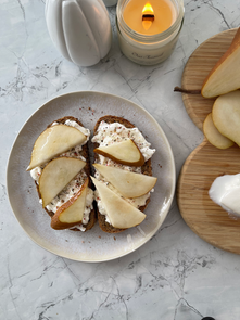 Burrata Toast with Pears