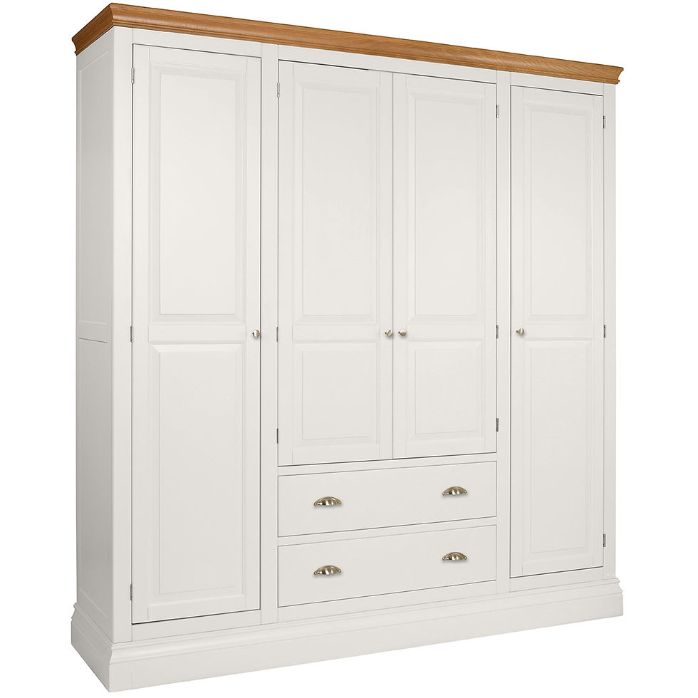 Thumbnail: Lynmouth Bay Painted Quad Wardrobe Split Version On Middle Section