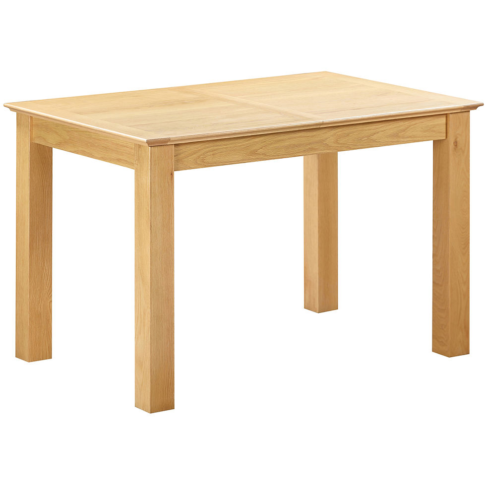 Minehead Oak Extendable Dining Table 1200-1550