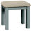 Thumbnail: Lynmouth Bay Painted Stool with Grey Fabric Seat Pad