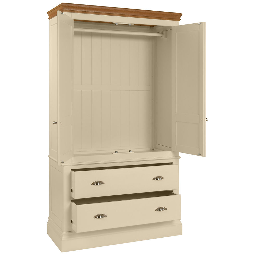 Thumbnail: Lynmouth Bay Painted 2 Drawer Double Wardrobe