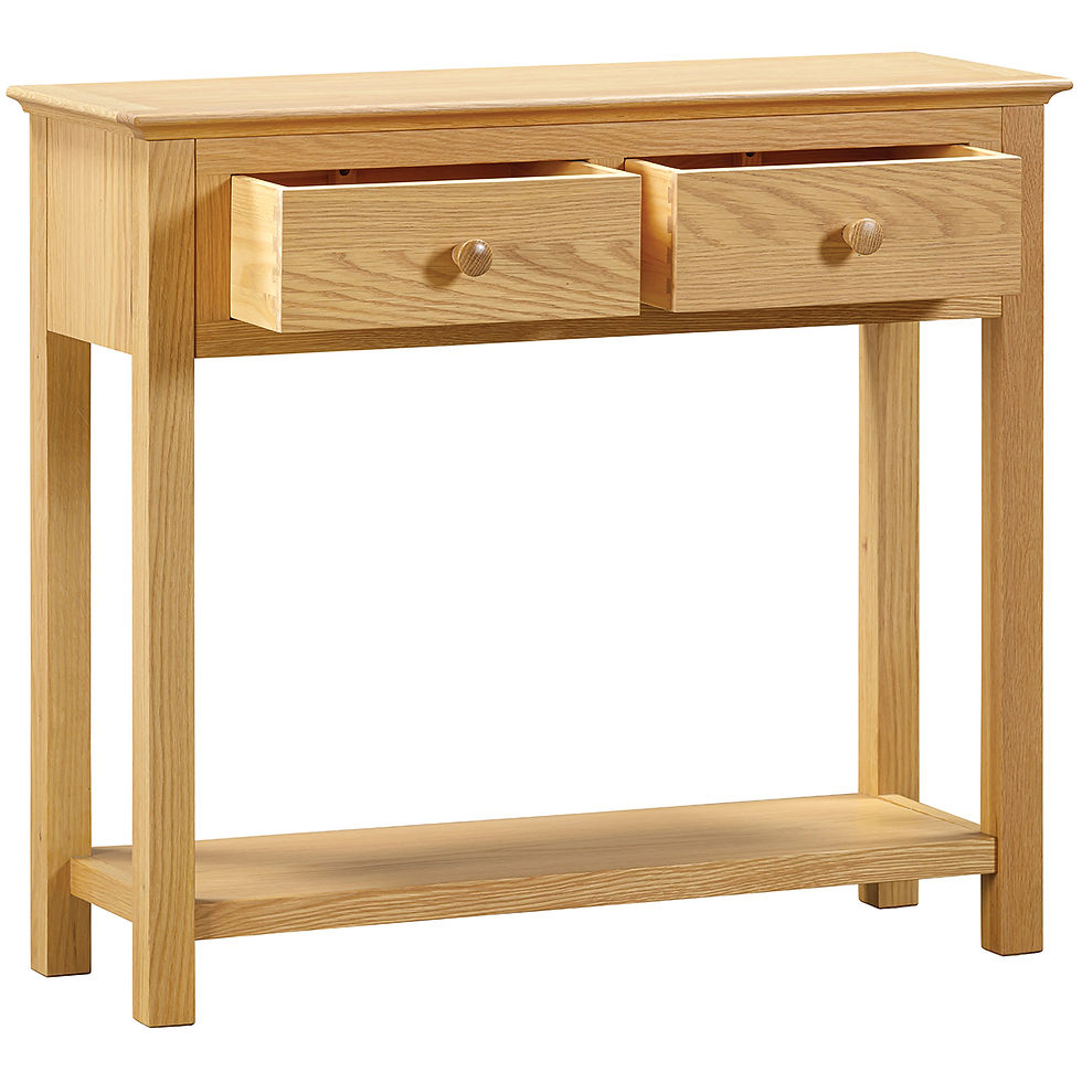 Thumbnail: Minehead Oak Console Table With 2 Drawers