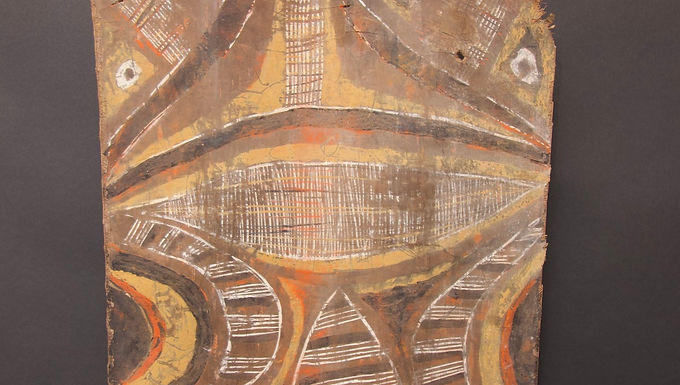 Sepik Sago spathe bark painting
