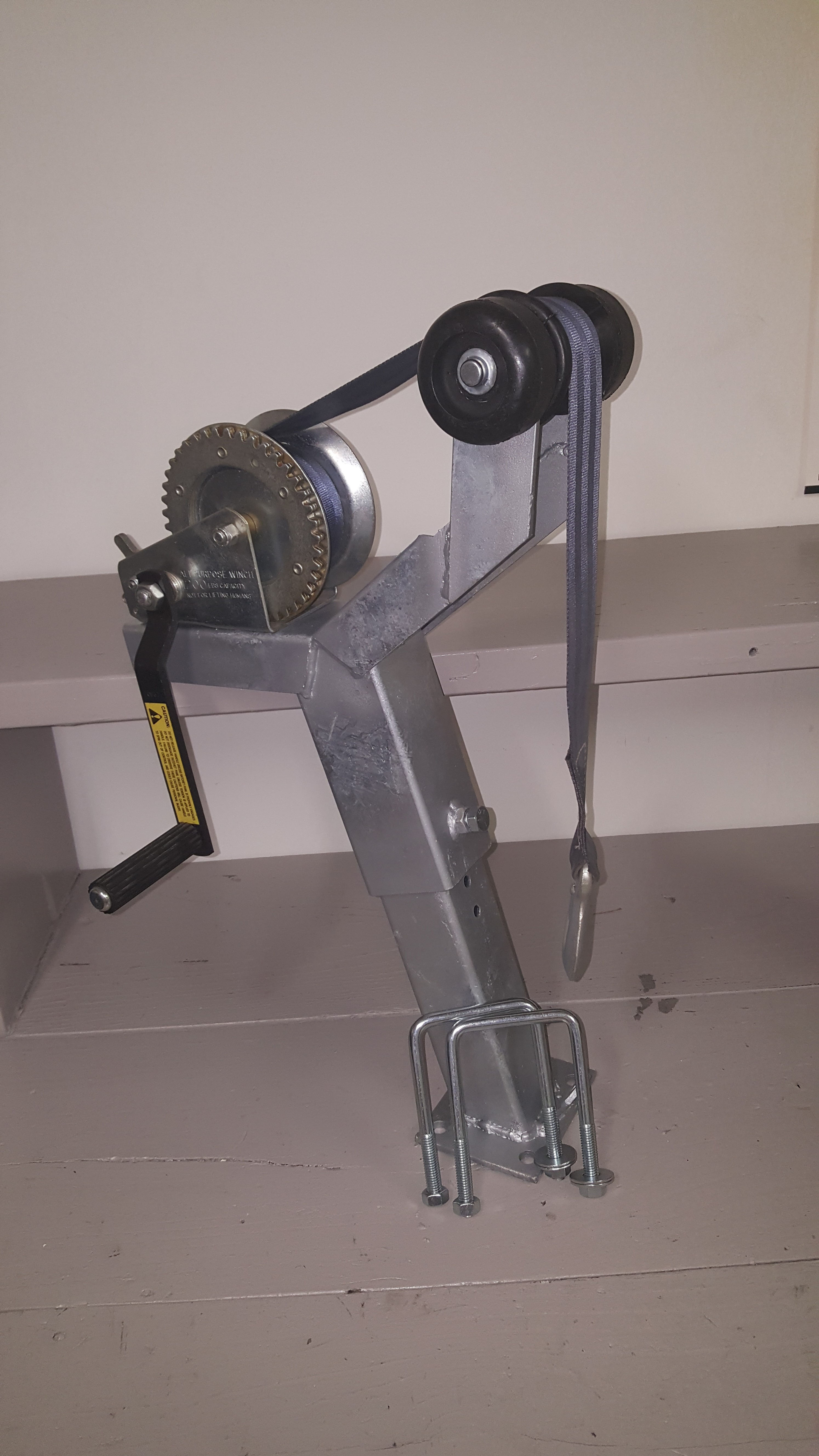 Short Nose Adjustable Stand with DL 1400lbs Winch (Galvanized)