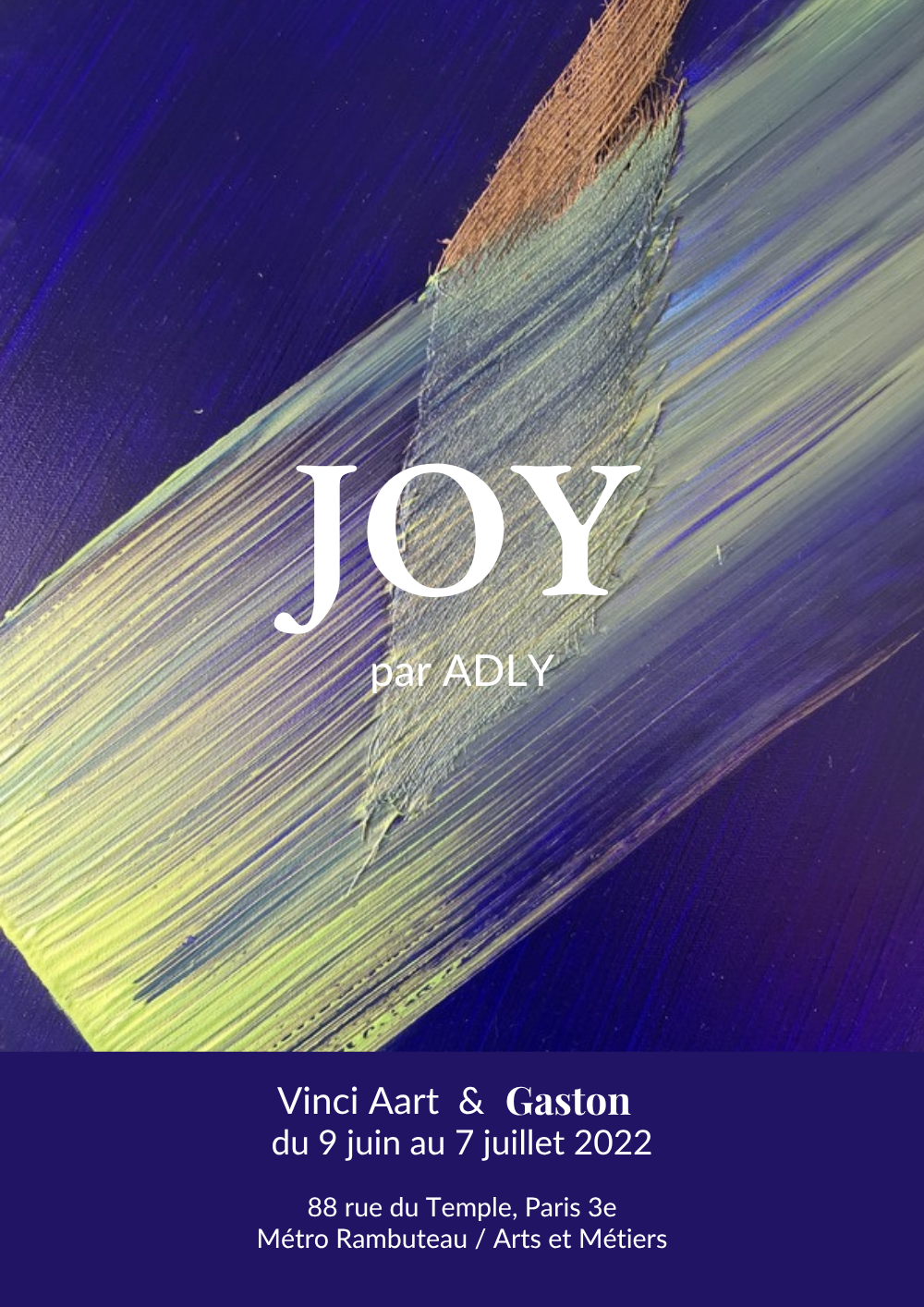 Joy, exposition solo d'Adly à Vinci Aart