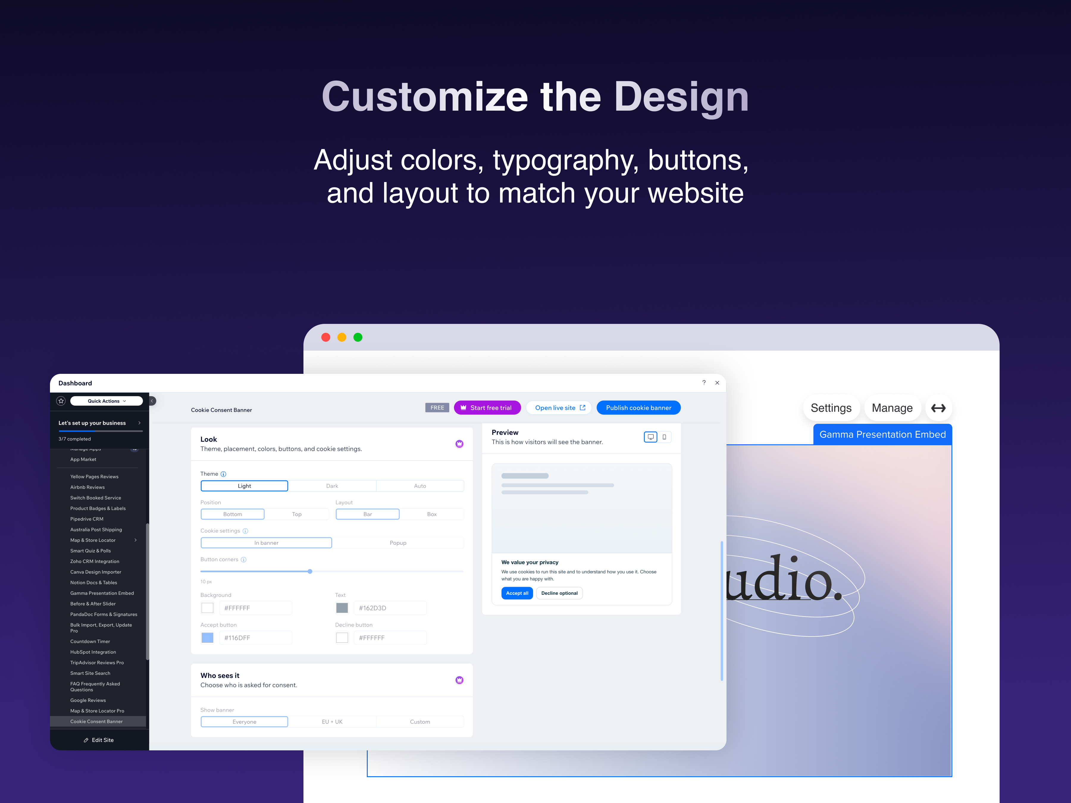 Cookie Consent Banner screenshot 3