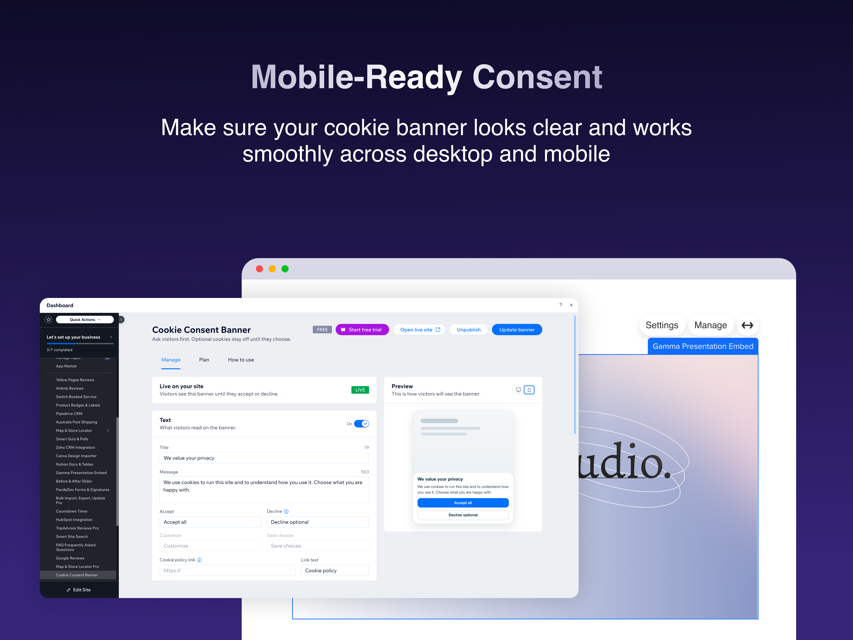 Cookie Consent Banner screenshot 4