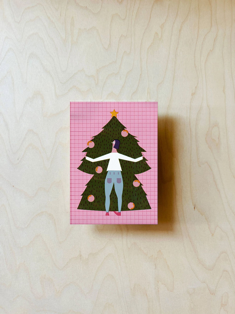 Thumbnail: Grußkarte 'Weihnachtsbaum' von jungwiealt