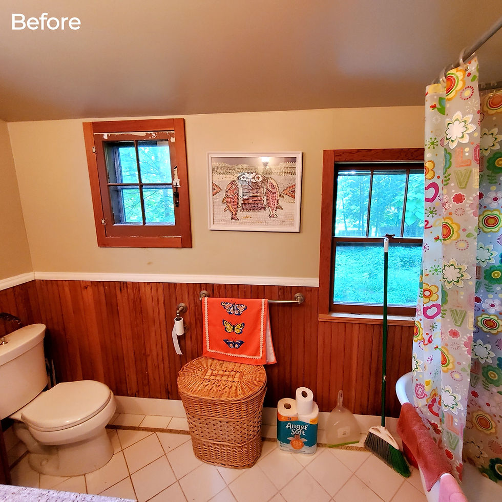 The existing windows of the long exterior wall were mismatched in size and height.