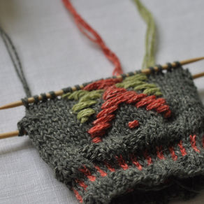 [棒針手套作品] Hilja-愛沙尼亞刺繡技巧