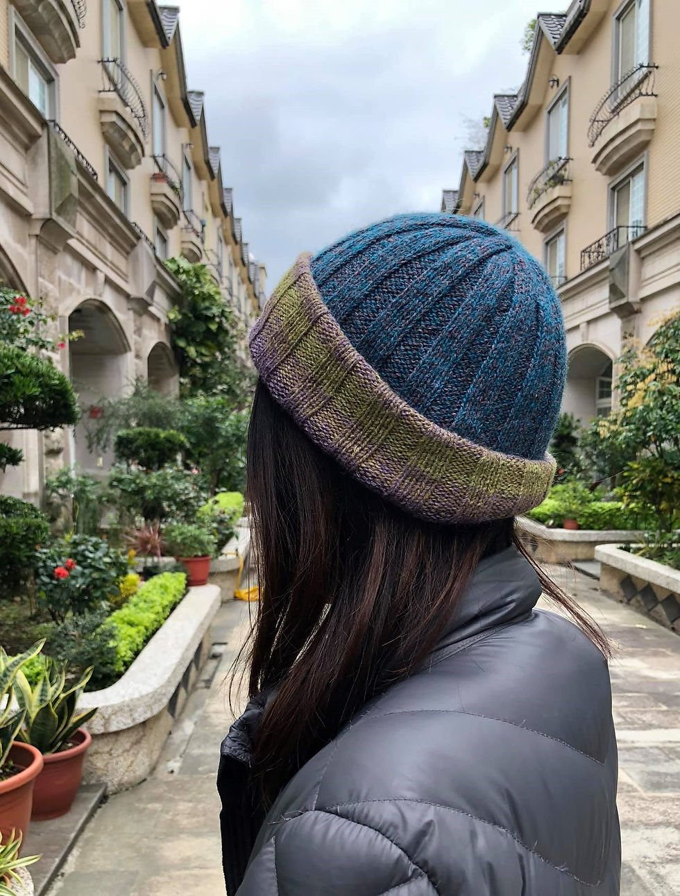 縮圖：[織圖] 暖心漸層配色帽