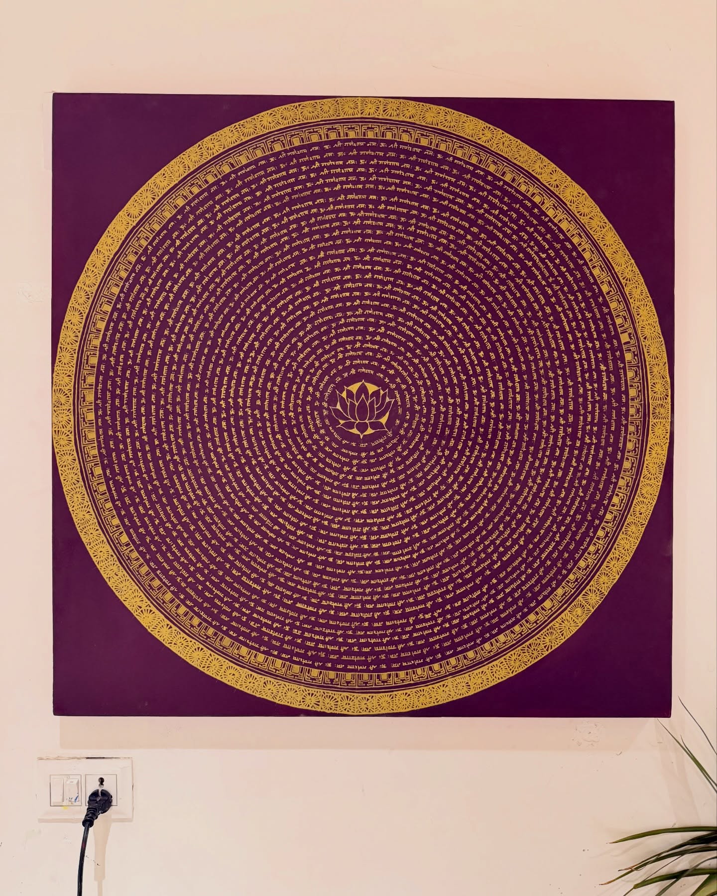 A detailed mandala painting at Alive Studio Gurgaon